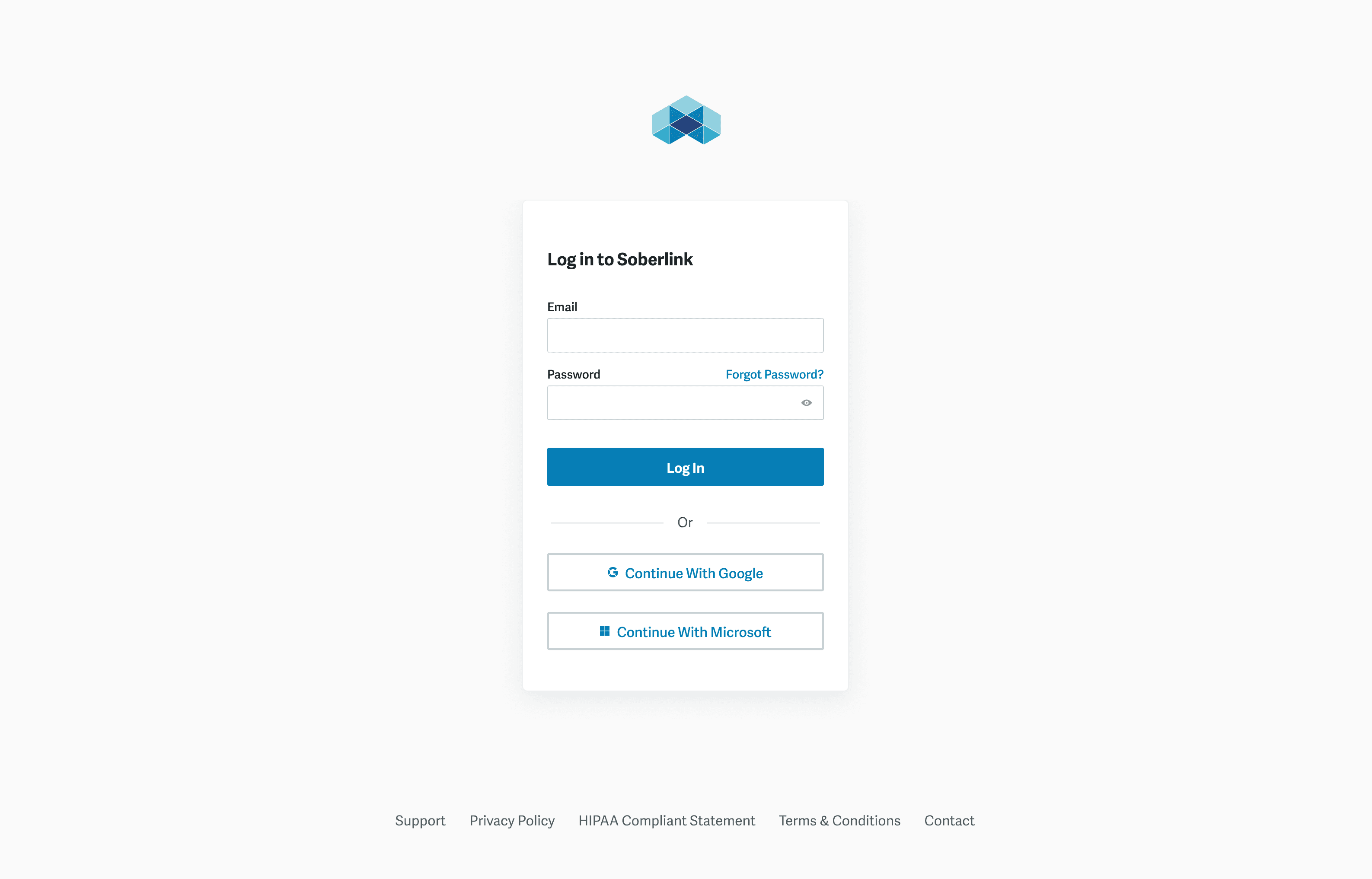 Soberlink UI design system implemented in product interface - example 1